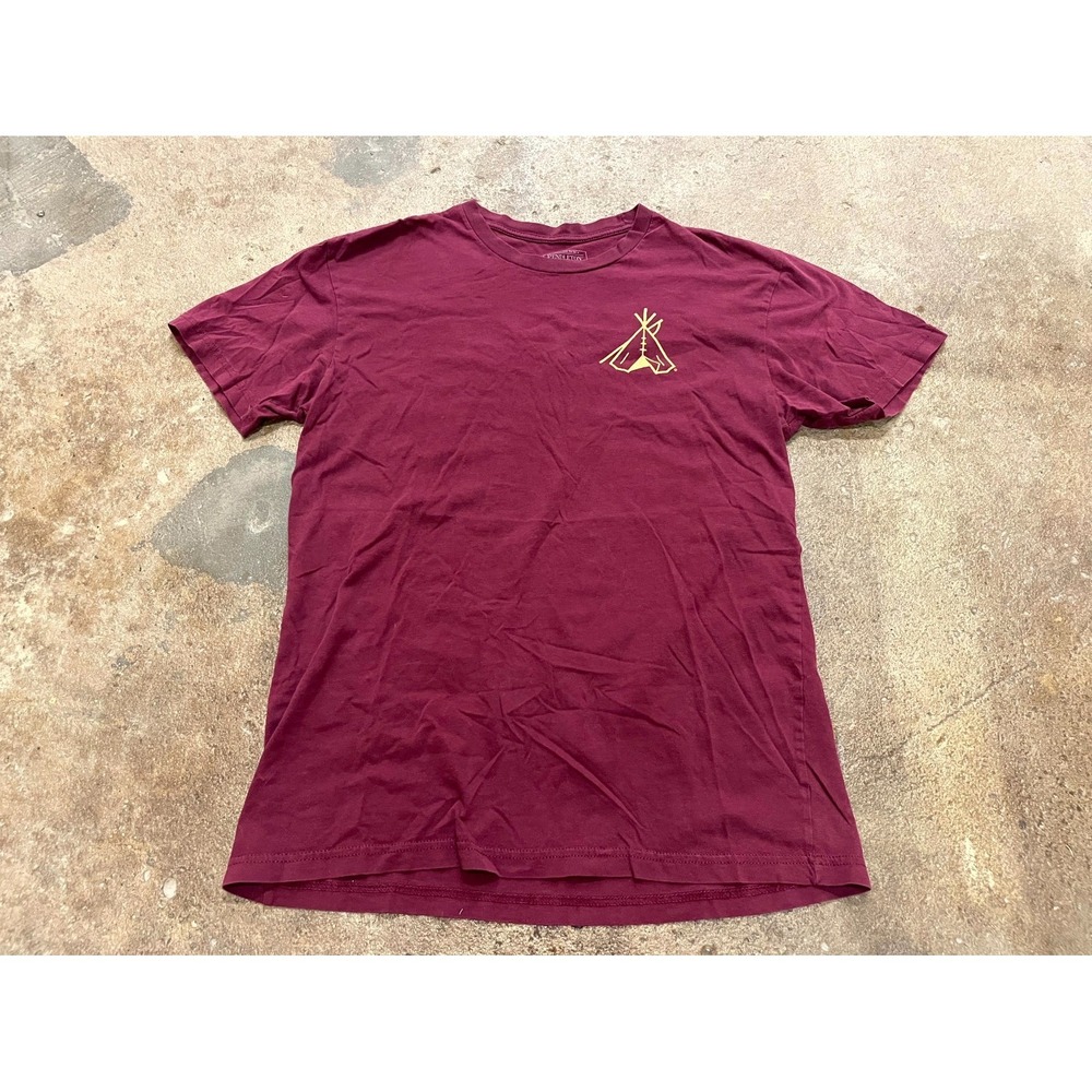 Pendleton Portland Teepee Tent T Shirt Mens Medium Red Graphic Print Logo Cotton